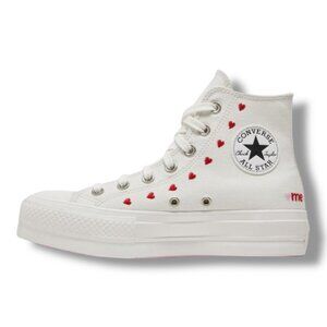 Converse Chuck Taylor All Star Embroidered Hearts High Top Size 9.5 26 cm